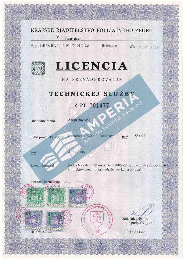 Licencia na prevádzkovanie technickej služby